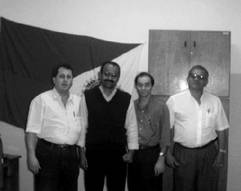 Da esquerda para direita: Silvan, Euclides Neto (candidato � prefeito de Mairipor�), Marquinhos Texaco (candidato � vice) e Jos� Vieira (diretor do Sindicato)