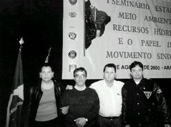Da esquerda para direita: Vilma, Jo&atilde;o Pedro, Silvan e Jurandir. Sindicato organiza semin&aacute;rio semelhante no ano que vem